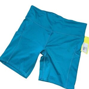 Turquoise Blue Athletic Bike Shorts